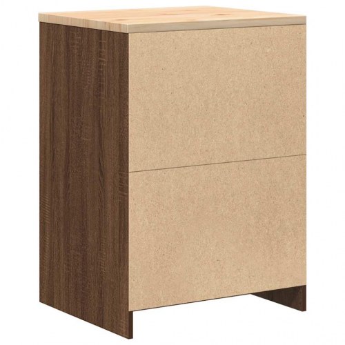 Garageopbevaringsskab med 4 skuffer - brun eg, 60×51×85 cm