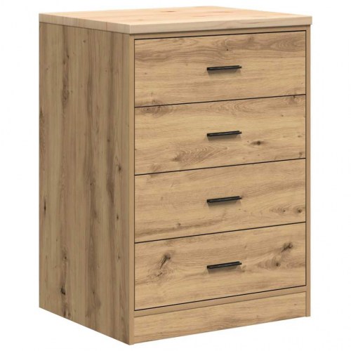 Garageopbevaringsskab i håndværks eg - 60 × 51 × 85 cm med 4 skuffer
