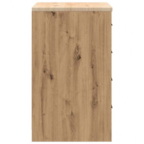 Garageopbevaringsskab i håndværks eg - 60 × 51 × 85 cm med 4 skuffer