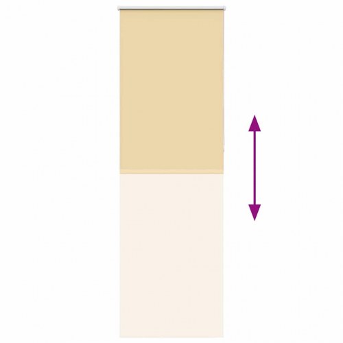 Mørklægningsrullegardin 75×210 cm - stofbredde 70,7 cm, beige polyester
