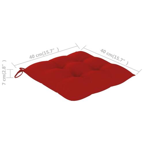 Stolehynder 2 stk. 40x40x7 cm oxfordstof rød