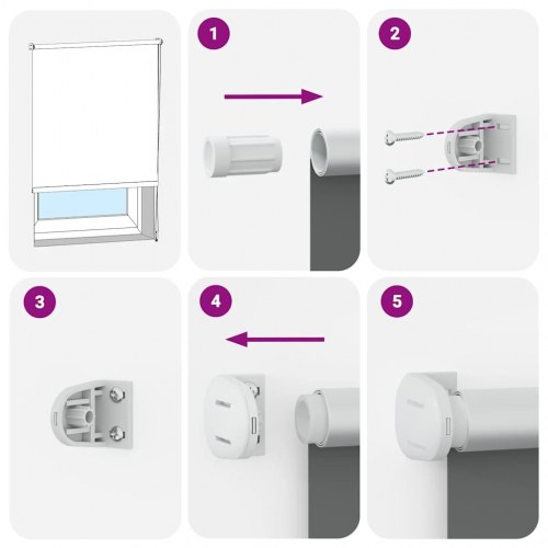 Rullegardin mørklægning 70x130 cm stofbredde 65,7 cm polyester