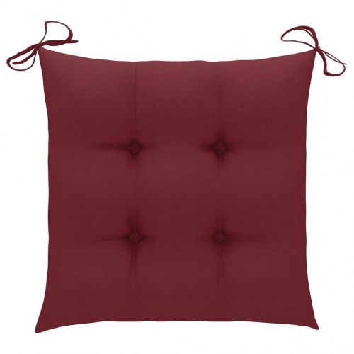 Stolehynder 2 stk. 40x40x7 cm oxfordstof vinrød