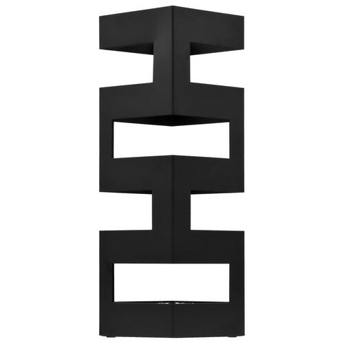 Paraplystativ tetris stål sort