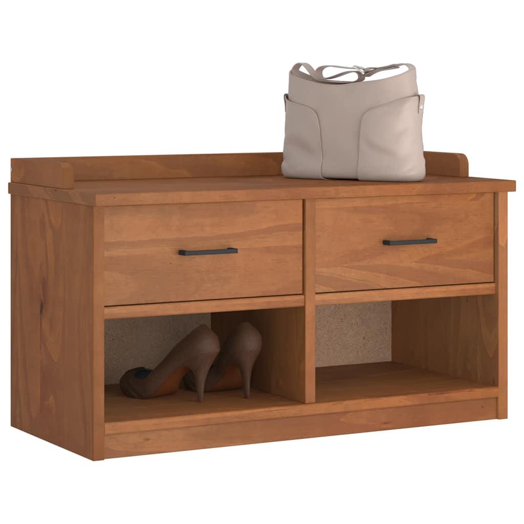 Entrébænk Sandnes 87X40X50 Cm Massivt Fyrretræ - akacie