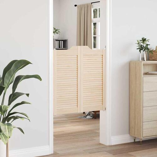 Svingdøre 2-par 90x80 cm lameldesign massivt fyrretræ