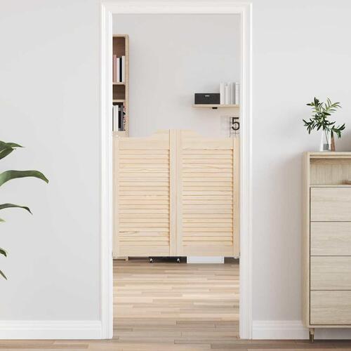 Svingdøre 2-par 80x80 cm lameldesign massivt fyrretræ