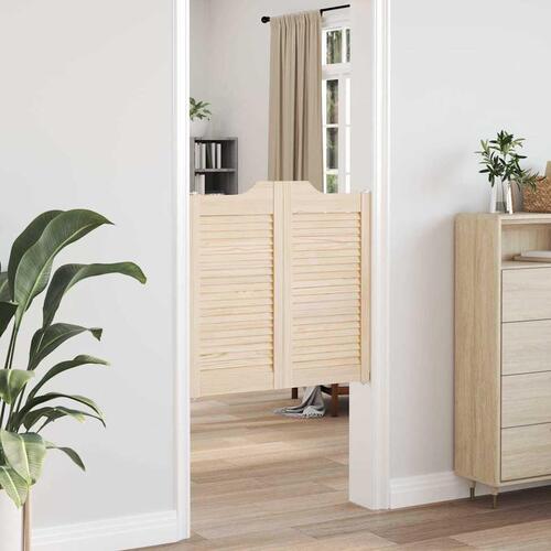 Svingdøre 2-par 80x80 cm lameldesign massivt fyrretræ