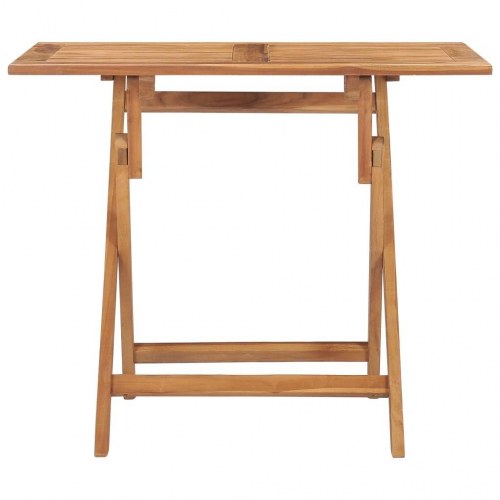 Foldbart havebord 90x60x75 cm massivt teaktræ