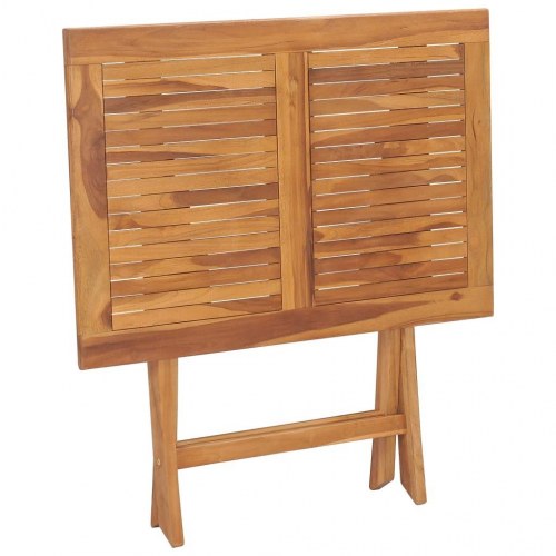 Foldbart havebord 90x60x75 cm massivt teaktræ