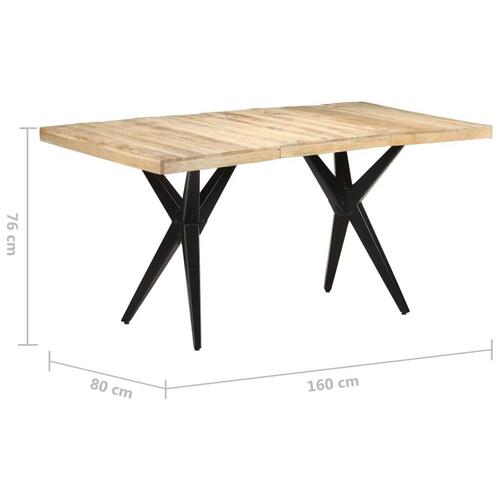 Spisebord 160x80x76 cm ru mangotræ