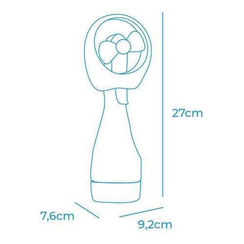 EDM Product Mini transportabel blæser med spray - 250 ml, batteri