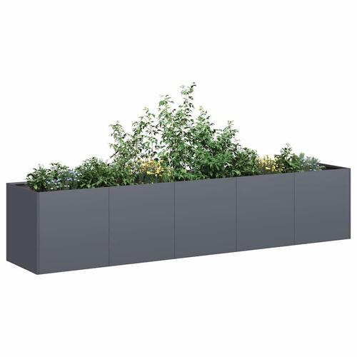 Plantekasse antracitgrå 200x40x40 cm koldvalset stål