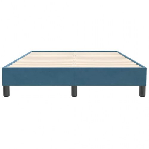 Kontinentalseng uden madras 120×210 cm - fløjl, mørkeblå