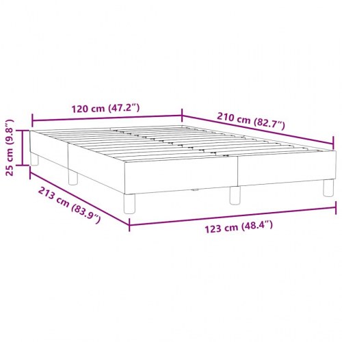 Kontinentalseng uden madras 120×210 cm - fløjl, mørkeblå