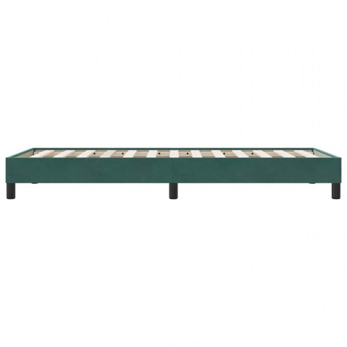 Kontinentalseng uden madras 100×210 cm - fløjl, mørkegrøn