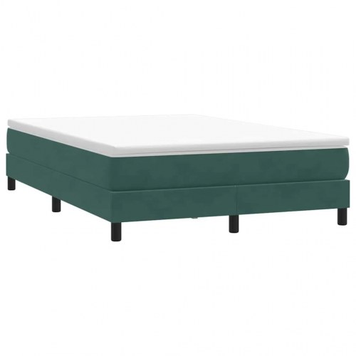 Kontinentalseng uden madras 140×210 cm - fløjl, mørkegrøn