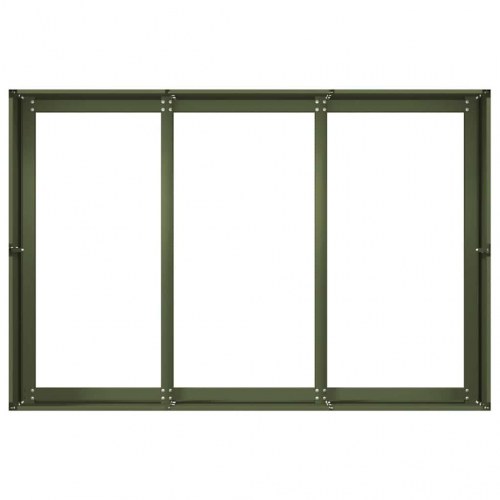 Plantekasse i stål 120 × 80 × 40 cm - olivengrøn