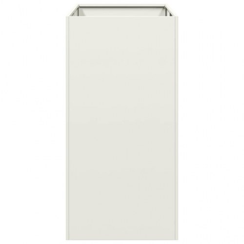 Plantekasse i stål - 40×80×80 cm, hvid
