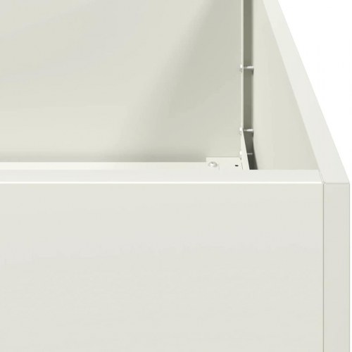 Plantekasse i stål - 40×80×80 cm, hvid