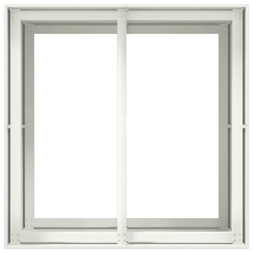 Plantekasse i stål - 80×80×80 cm, hvid