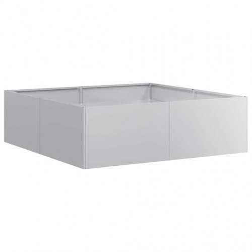 Plantekasse 100 x 100 x 30 cm - galvaniseret stål, åben bund