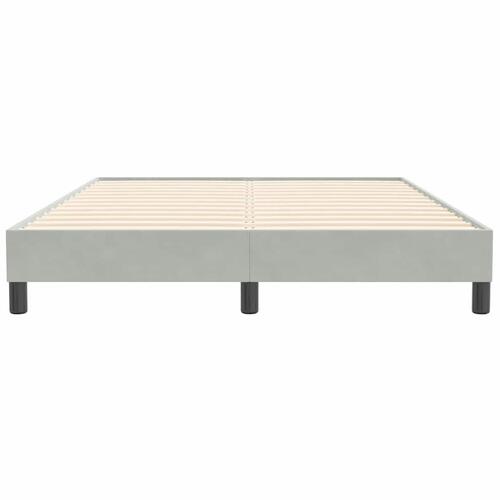 Kontinentalseng uden madras 140x210 cm fløjl lysegrå