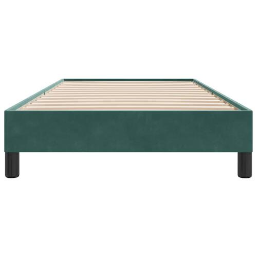 Kontinentalseng uden madras 80x210 cm fløjl mørkegrøn