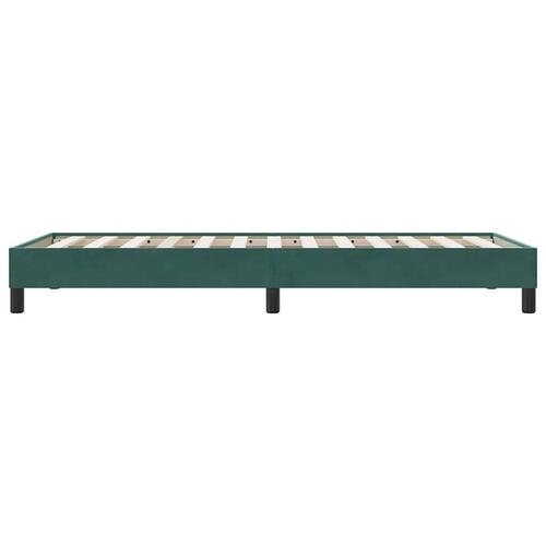 Kontinentalseng uden madras 80x210 cm fløjl mørkegrøn