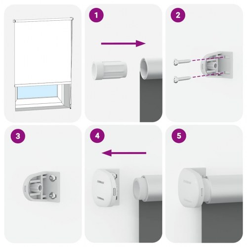 Rullegardin mørklægning 115x130 cm stofbredde 110,7cm polyester