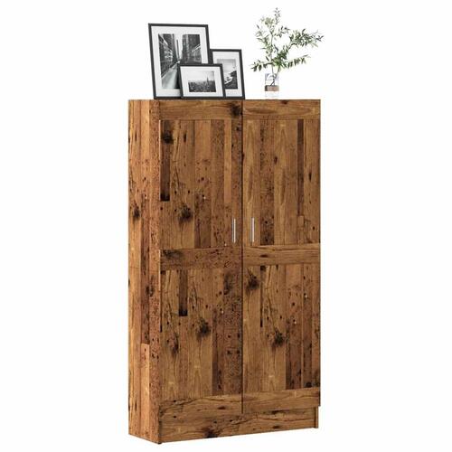 Bogskab 82,5x30,5x150 cm konstrueret træ antikt træ