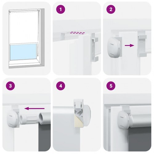 Rullegardin mørklægning 90x150 cm stofbredde 85,7 cm polyester