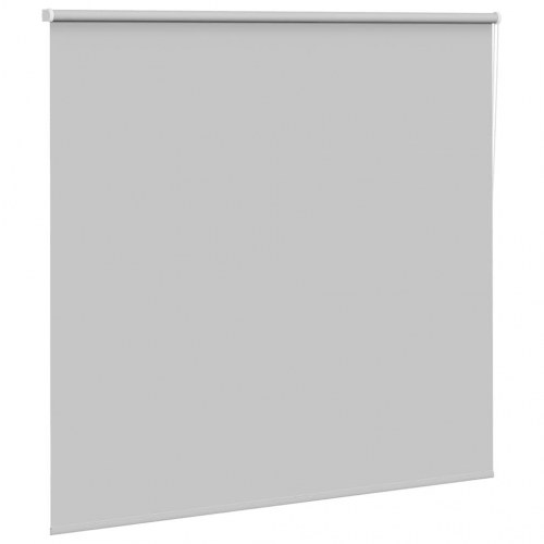 Mørklægningsrullegardin 150 × 150 cm - lysegrå, polyester (stofbredde 146,6 cm)