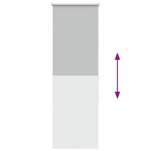 Mørklægningsrullegardin 55×150 cm - lysegrå, polyester
