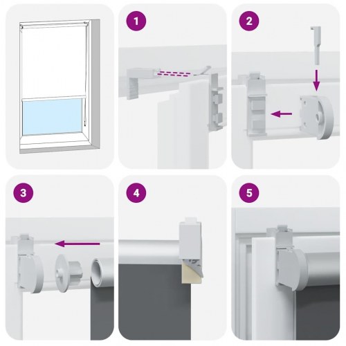 Rullegardin mørklægning 140x210 cm stofbredde 136,6cm polyester