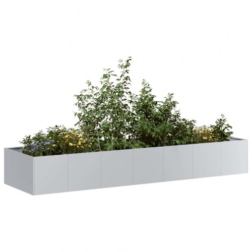 Plantekasse 280 × 80 × 40 cm i galvaniseret stål - højbed til have og terrasse