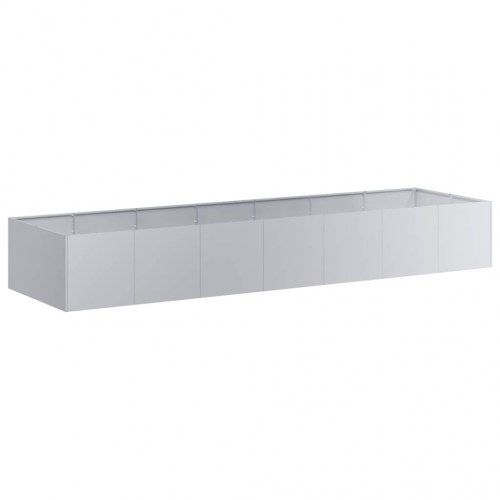 Plantekasse 280 × 80 × 40 cm i galvaniseret stål - højbed til have og terrasse