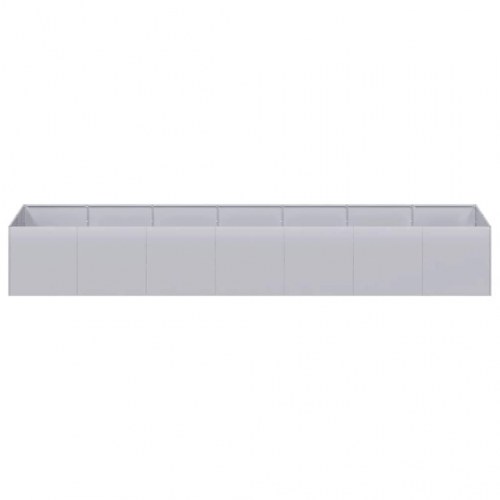 Plantekasse 280 × 80 × 40 cm i galvaniseret stål - højbed til have og terrasse