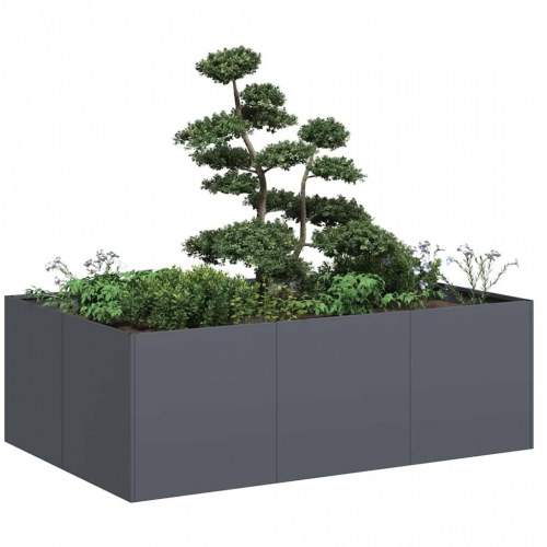 Plantekasse i stål 120 × 80 × 40 cm - antracitgrå