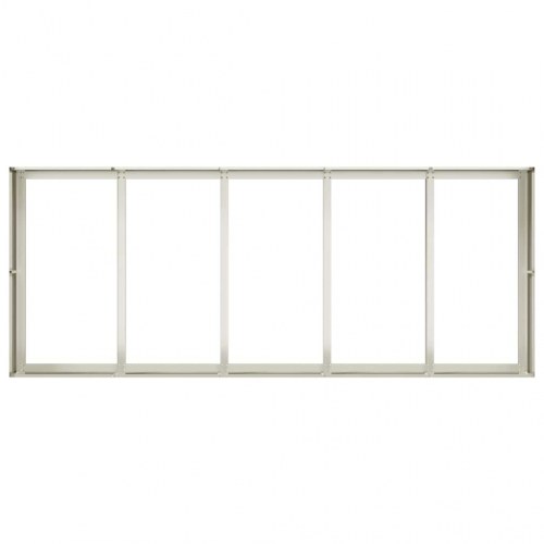Plantekasse i stål - 200 × 80 × 40 cm, hvid, højbed med åben bund