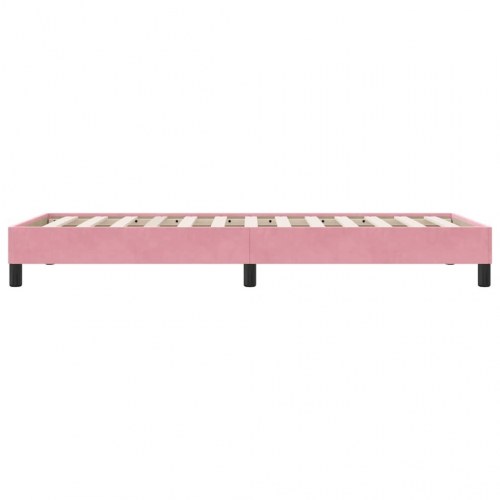 Kontinentalseng uden madras 100x210 cm - fløjl, lyserød