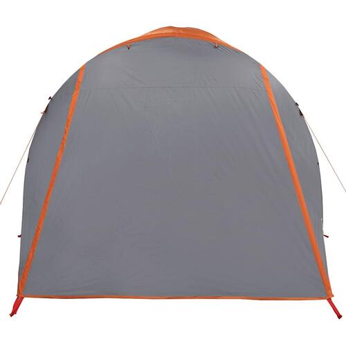 6-personers campingtelt vandafvisende grå og orange