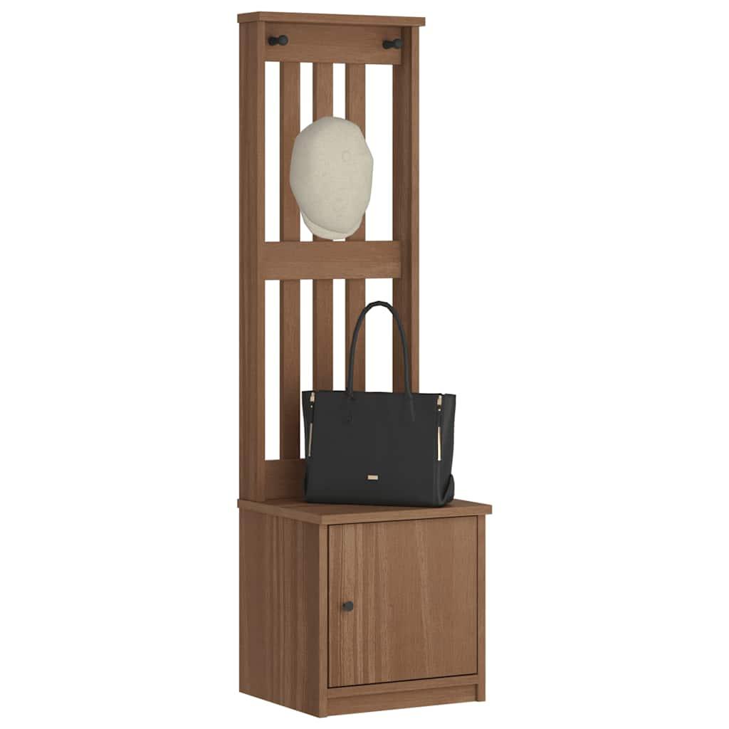 Hall Træ Sandens 87X40X159,5 Cm Massivt Fyrretræ - wallnut / 45 x 40 x 159.5 cm