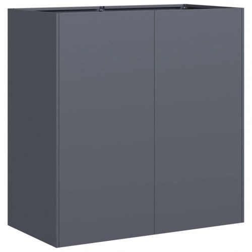 Plantekasse 80×40×80 cm i koldvalset stål - antracitgrå