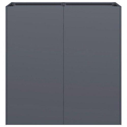 Plantekasse 80×40×80 cm i koldvalset stål - antracitgrå