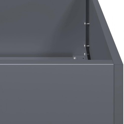 Plantekasse 80×40×80 cm i koldvalset stål - antracitgrå