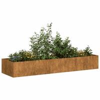 Plantekasse rustfarvet 280x80x40 cm forvitringsstål