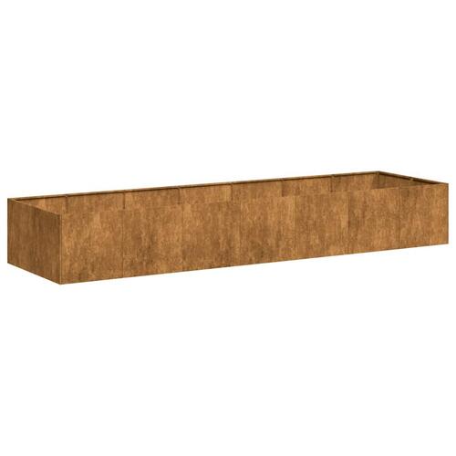 Plantekasse rustfarvet 280x80x40 cm forvitringsstål