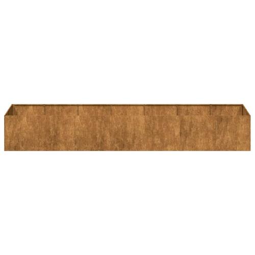 Plantekasse rustfarvet 280x80x40 cm forvitringsstål