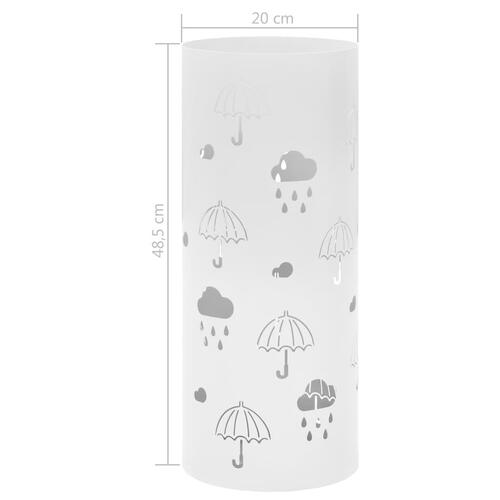 Paraplystativ paraplyer stål hvid